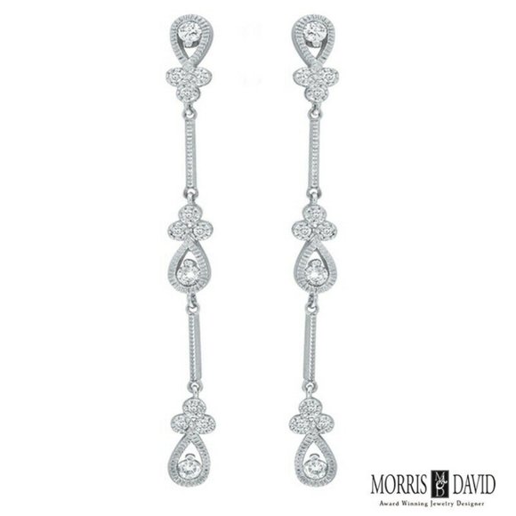 0.61 Carat Natural Diamond Drop Earrings